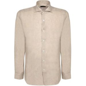 Dell'oglio, Heren, Overhemden, Beige, Maat: L