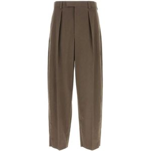 Ferragamo, Heren, Broeken, Bruin, Maat: S Katoen,