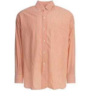 Beams Plus, Heren, Overhemden, Oranje, Maat: M Wol,