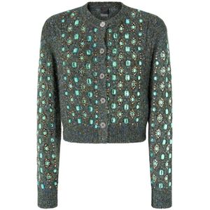 Pinko, Dames, Truien, Groen, Maat: XS Acryl,