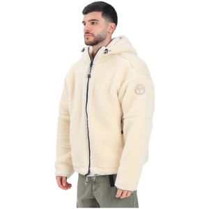 Napapijri, Heren, Jassen, Beige, Maat: S Fleece,