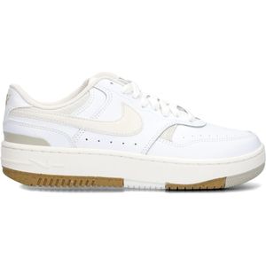 Nike Witte lage sneakers met beige panelen , White , Dames , Maat: 40 EU