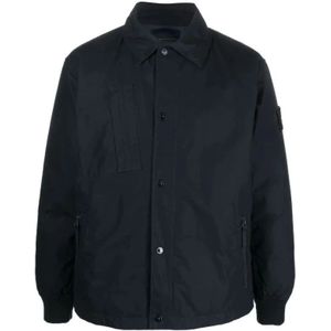 Stone Island, Heren, Jassen, Blauw, Maat: M