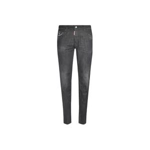 Dsquared2 Zwarte Tapered Slim-Fit Jeans , Black , Heren , Maat: 2XL