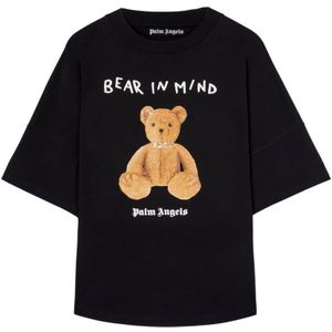 Palm Angels - Teddybeer T-shirt - Zwart - Katoen