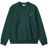 Carhartt Wip - American Script Sweat - Groen - Katoen-polyester mix