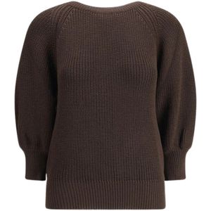 Ella, Dames, Truien, Bruin, Maat: M Wol,