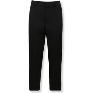 Jil Sander, Heren, Broeken, Zwart, Maat: M Wol,