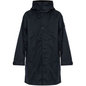 Stone Island, Heren, Mantels, Blauw, Maat: L Wol,