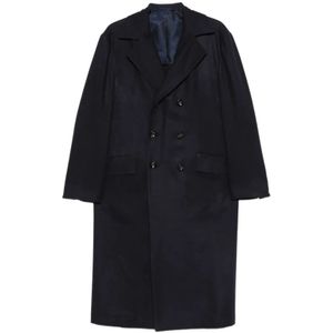 Kiton, Heren, Mantels, Blauw, Maat: XL Kasjmier,