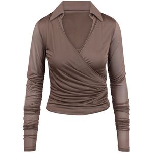 Max Mara, Dames, Blouses & Shirts, Bruin, Maat: L Jersey,