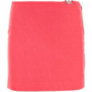 Versace Roze jacquard minirok , Pink , Dames , Maat: S