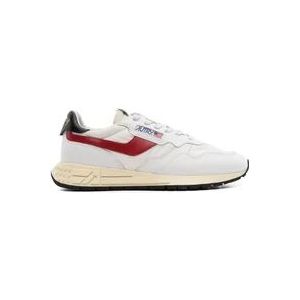 Autry Lage Top Wit Rood Sneakers , Multicolor , Heren , Maat: 46 EU