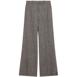Valentino Garavani, Dames, Broeken, Grijs, Maat: S Wol,