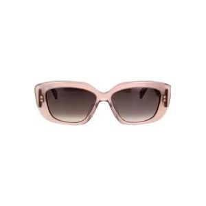 Celine Opal Pink Geometrische Zonnebril met Grijze Verloopglazen , Pink , Dames , Maat: 55 MM