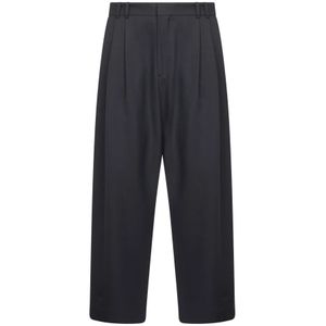 Studio Nicholson, Heren, Broeken, Grijs, Maat: XS Wol,