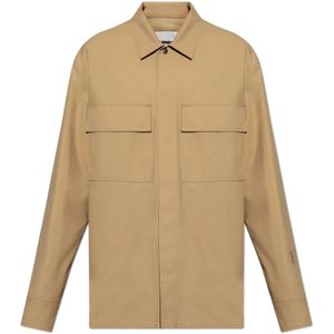 Jil Sander, Heren, Overhemden, Beige, Maat: S Katoen,