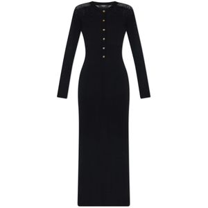 Versace, Dames, Jurken, Zwart, Maat: M Wol,