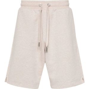 Ami Paris, Dames, Korte broeken, Beige, Maat: 2XS Katoen,