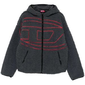 Diesel - Hoodie - Grijs - Heren - Met Geborduurd Logo