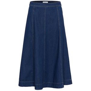 Part Two, Dames, Rokken, Blauw, Maat: 2XS Denim,