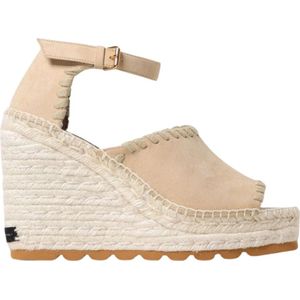 Stella McCartney - Espadrille Sandalen - Beige - Dames - Sleehak
