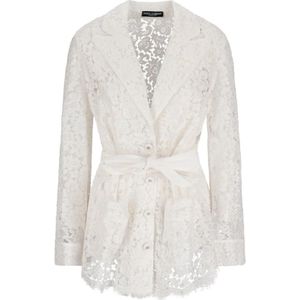 Dolce & Gabbana, Dames, Jassen, Wit, Maat: XS Katoen,