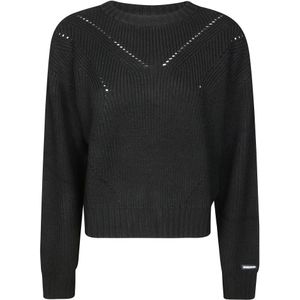 Patrizia Pepe, Dames, Truien, Zwart, Maat: XL