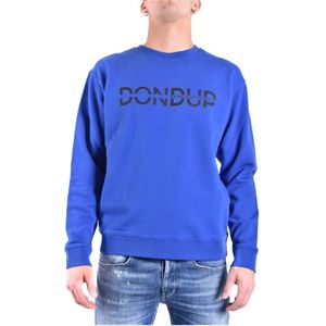 Dondup, Heren, Sweatshirts & Hoodies, Blauw, Maat: S Katoen,