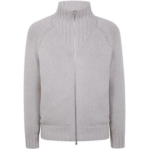 Brunello Cucinelli, Heren, Truien, Grijs, Maat: L Kasjmier,