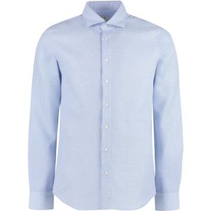 Bastoncino, Heren, Overhemden, Blauw, Maat: S Katoen,