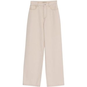 The New Society, Dames, Jeans, Beige, Maat: L Denim,