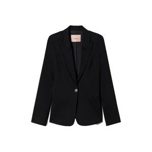 Twinset Zwart Blazer Set voor Dames , Black , Dames , Maat: L