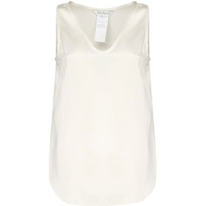 Max Mara, Dames, Tops, Wit, Maat: 2XS Zijde,