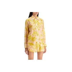 Zimmermann Bloemenprint Zijden Shirt , Multicolor , Dames , Maat: XS