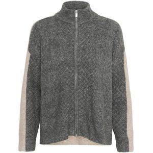 Cream, Dames, Truien, Grijs, Maat: M Leer,