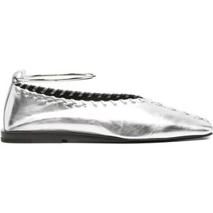 Jil Sander, Dames, Schoenen, Grijs, Maat: 38 EU Leer,