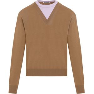 Jil Sander, Heren, Truien, Bruin, Maat: M Wol,