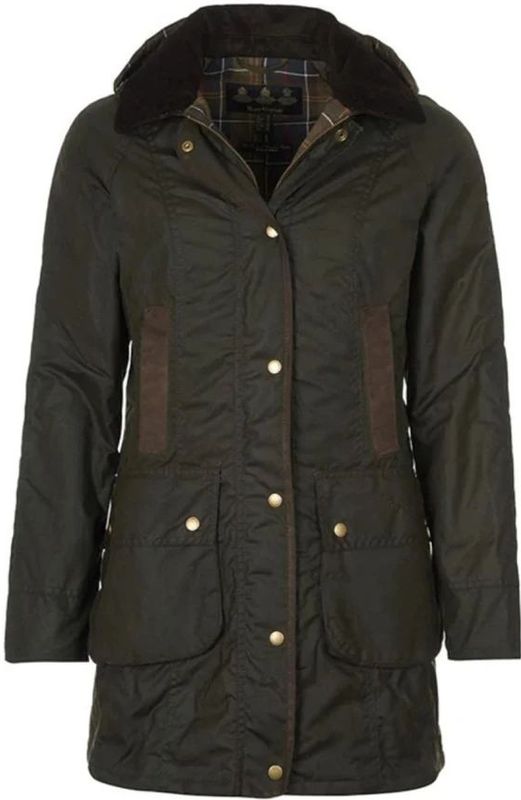 Barbour - Bower Wax Jacket - Damesjack - Groen - Gewaxt Katoen - Waterafstotend - Winddicht