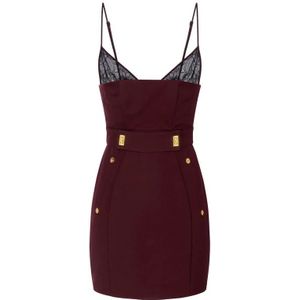 Elisabetta Franchi, Dames, Jurken, Paars, Maat: XS Wol,