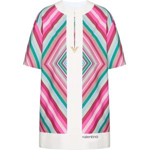 Valentino Garavani, Dames, Jurken, Veelkleurig, Maat: XS Katoen,