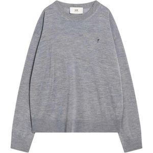 Ami Paris, Heren, Truien, Grijs, Maat: M