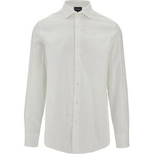 Emporio Armani, Heren, Overhemden, Wit, Maat: 2XL
