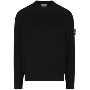 Stone Island, Heren, Truien, Zwart, Maat: L Wol,