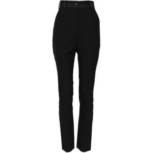 Dolce & Gabbana, Dames, Broeken, Zwart, Maat: XS Wol,