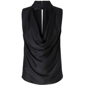 Pinko, Dames, Tops, Zwart, Maat: L Satijn,