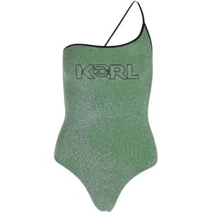 Karl Lagerfeld, Dames, Badkleding, Groen, Maat: L Poliester,