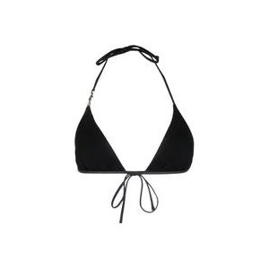 Versace Zwarte Medusa Triangle Bikini Top , Black , Dames , Maat: XL