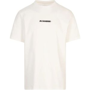 Jil Sander, Heren, Tops, Wit, Maat: L Katoen,