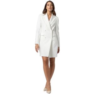 Kocca, Dames, Jurken, Wit, Maat: M Leer,